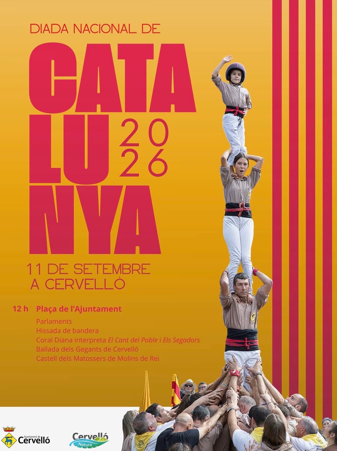 Cervelló celebrará la Diada Nacional de Catalunya el 11 de septiembre