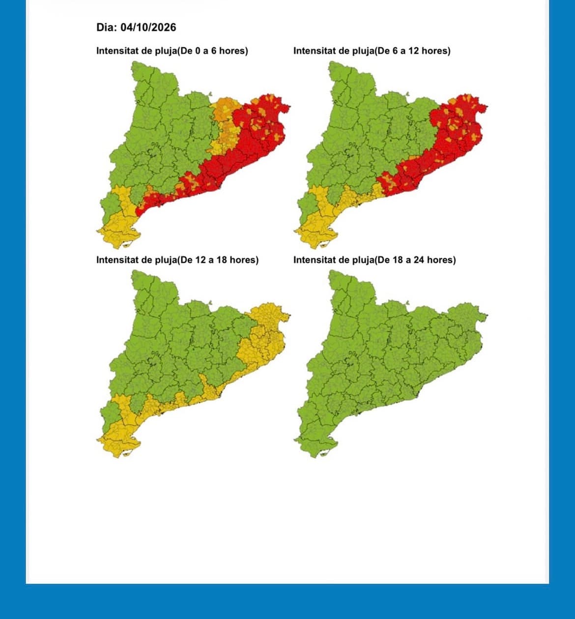 Cervelló restringeix la mobilitat i tanca zones inundables davant l’episodi de pluja intensa